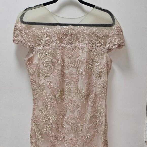 Tadashi Shoji Dresses & Skirts - Tadashi Shoji Metallic Embroidered Bodycon Dress AUL17021MX – Size 10, NWT, PE/G